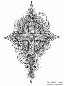 Tattoo sketch a "boss fight" health bar spann... - эскиз тату (№1752726873_0, 17.07.2025 04:34) — Tatufoto.com