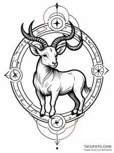 Tattoo sketch a zodiac symbol where the anima... - эскиз тату (№1752727978_0, 17.07.2025 04:52) — Tatufoto.com