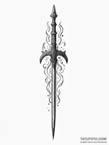 A linework tattoo of the spear of destiny fro... - эскиз тату (№1752728615_0, 17.07.2025 05:03) — Tatufoto.com