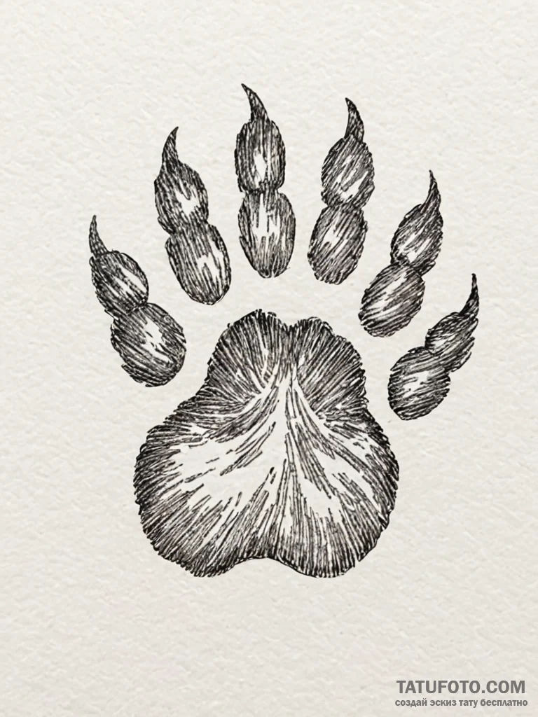 Cat’s paws, concept art for tattoo, muted col… — эскиз тату (№1752729495_0, 17.07.2025 05:18) — Tatufoto.com