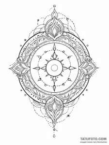 Tattoo sketch a fine line celestial object on... - эскиз тату (№1752729736_0, 17.07.2025 05:22) — Tatufoto.com