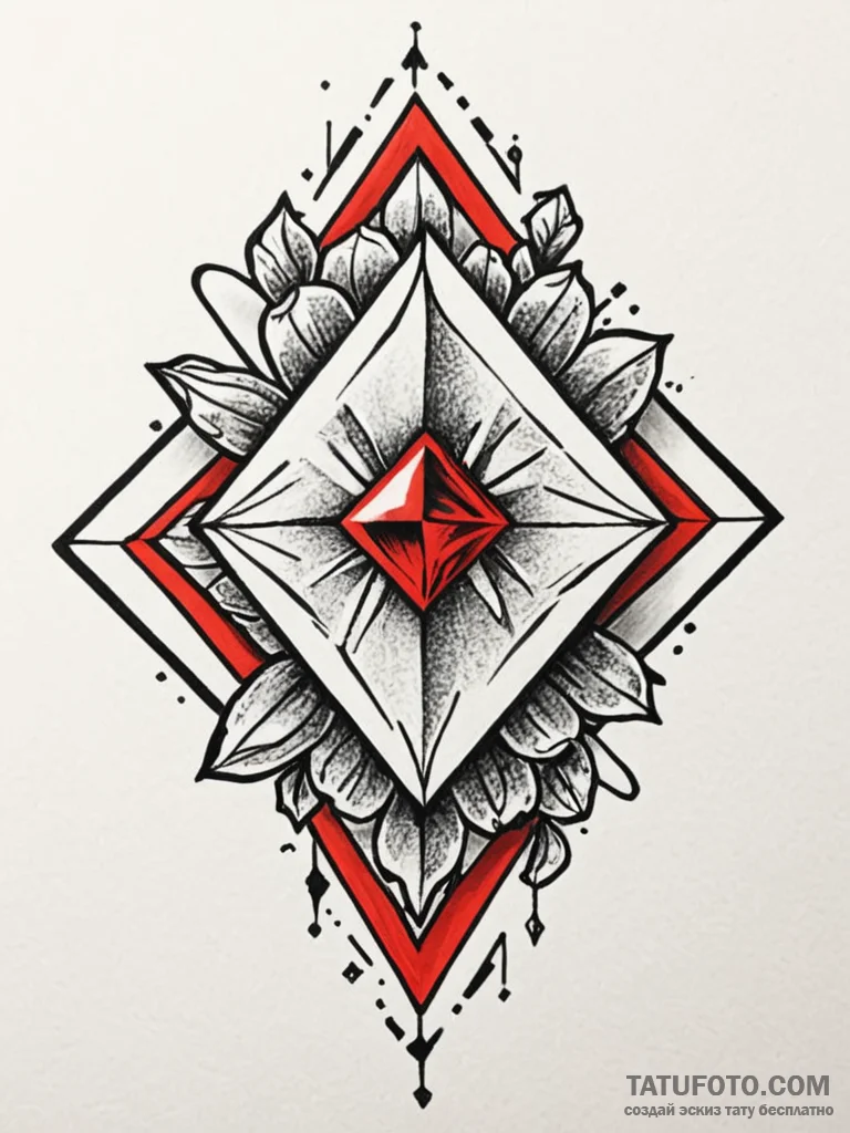 Diamond, tattoo flash sheet design, black and… — эскиз тату (№1752730375_0, 17.07.2025 05:32) — Tatufoto.com