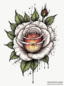 Tattoo sketch a thorny rose or a bramble, sym... - эскиз тату (№1752730454_0, 17.07.2025 05:34) — Tatufoto.com