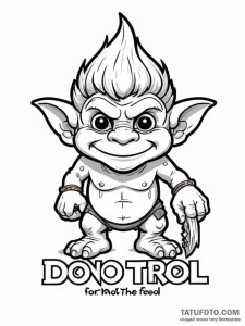 Tattoo design 'do not feed the troll' in a pl... - эскиз тату (№1752731331_0, 17.07.2025 05:48) — Tatufoto.com