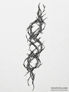 Tattoo sketch a single, strong strand of barb... - эскиз тату (№1752731409_0, 17.07.2025 05:50) — Tatufoto.com