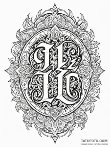 A chicano lettering tattoo of "ezekiel 25:17"... - эскиз тату (№1752731571_0, 17.07.2025 05:52) — Tatufoto.com