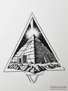 Tattoo sketch a solid, ancient pyramid, for e... - эскиз тату (№1752731974_0, 17.07.2025 05:59) — Tatufoto.com