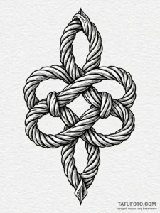 Tattoo sketch a pair of intertwined ropes, li... - эскиз тату (№1752732536_0, 17.07.2025 06:08) — Tatufoto.com