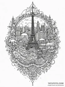 A linework design of the city names of the cr... - эскиз тату (№1752733173_0, 17.07.2025 06:19) — Tatufoto.com
