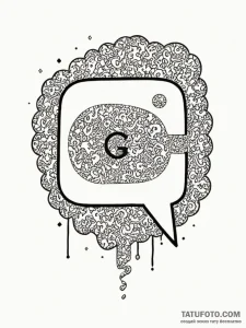 Tattoo design a pixelated speech bubble sayin... - эскиз тату (№1752734557_0, 17.07.2025 06:42) — Tatufoto.com