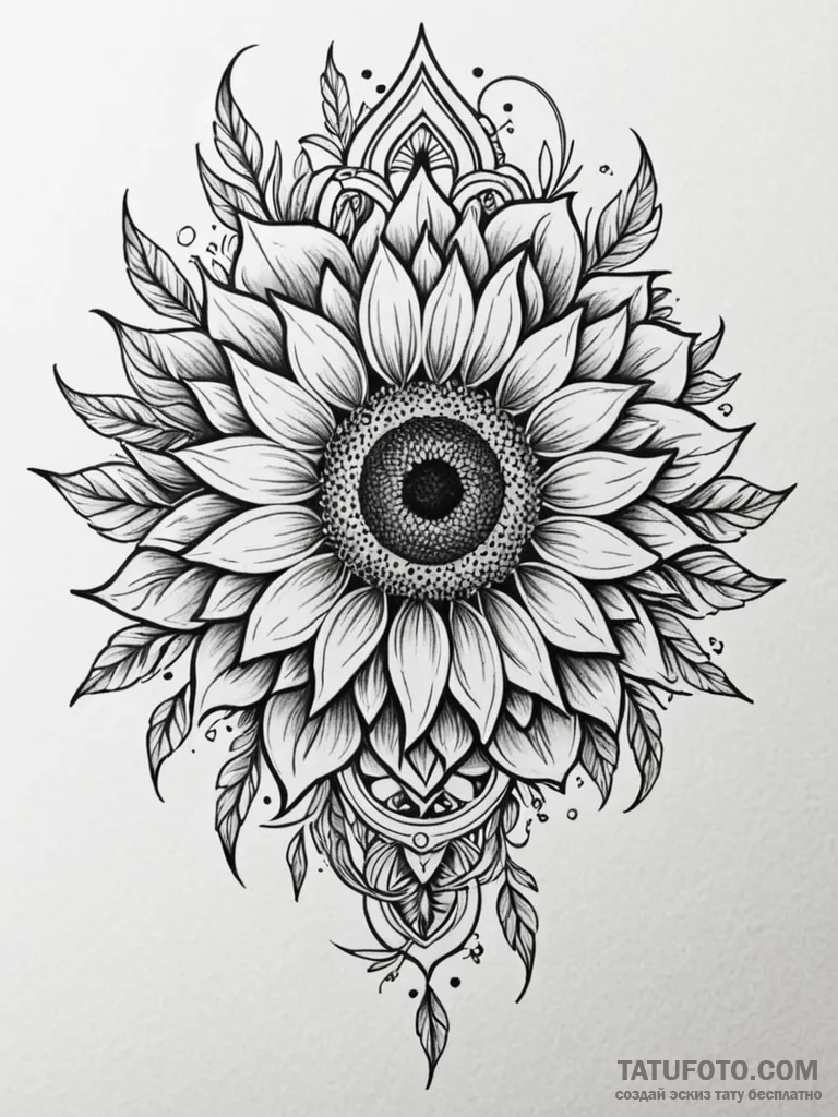 Tattoo design: a neo-traditional kolovrat, su... - эскиз тату (№1752735089_0, 17.07.2025 06:51) — Tatufoto.com