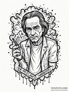A sketch of the drug deal gone wrong from no... - эскиз тату (№1752735166_0, 17.07.2025 06:52) — Tatufoto.com