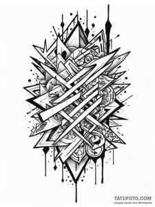 Tattoo sketch an abstract representation of "... - эскиз тату (№1752735243_0, 17.07.2025 06:54) — Tatufoto.com