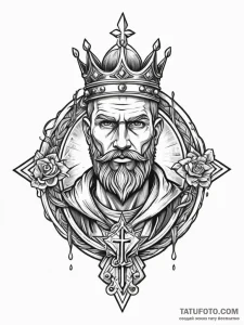 Tattoo sketch a "player 1" or "player 2" badg... - эскиз тату (№1752738409_0, 17.07.2025 07:46) — Tatufoto.com