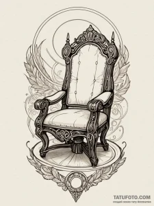Tattoo design a gaming chair with a subtle ha... - эскиз тату (№1752738488_0, 17.07.2025 07:48) — Tatufoto.com