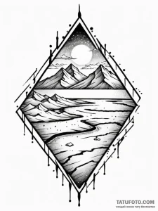 The abstract pattern of salt flats., tattoo s... - эскиз тату (№1752739105_0, 17.07.2025 07:58) — Tatufoto.com
