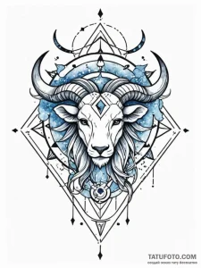 Tattoo sketch a zodiac glyph broken into frag... - эскиз тату (№1752739333_0, 17.07.2025 08:02) — Tatufoto.com