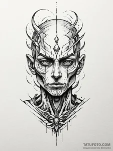 Tattoo design a glitching character sprite ab... - эскиз тату (№1752740170_0, 17.07.2025 08:16) — Tatufoto.com