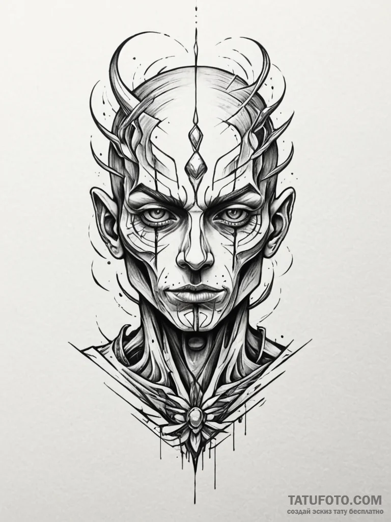 Tattoo design a glitching character sprite ab... - эскиз тату (№1752740170_0, 17.07.2025 08:16) — Tatufoto.com
