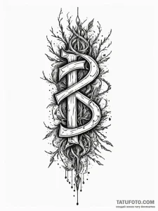 101. tattoo sketch: the rune "opora," appeari... - эскиз тату (№1752740553_0, 17.07.2025 08:22) — Tatufoto.com