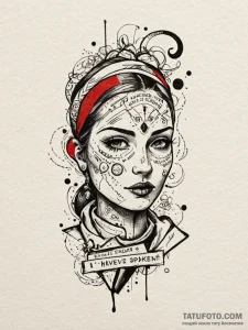 A linework tattoo of the "i have spoken" quot... - эскиз тату (№1752742150_0, 17.07.2025 08:49) — Tatufoto.com