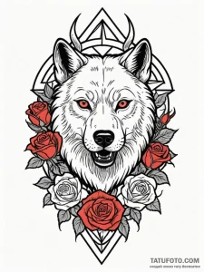 A minimalist linework tattoo of a direwolf, t... - эскиз тату (№1752743297_0, 17.07.2025 09:08) — Tatufoto.com