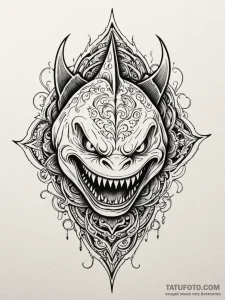 A neo-traditional tattoo of a vampire from 30... - эскиз тату (№1752743449_0, 17.07.2025 09:10) — Tatufoto.com