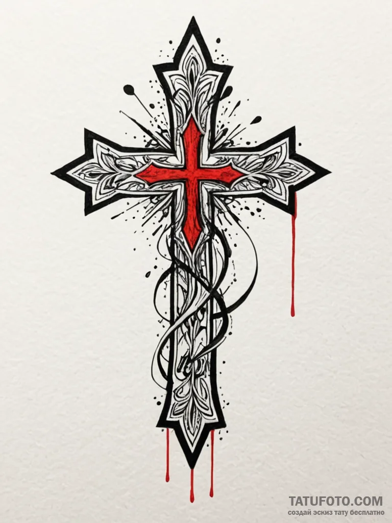 Tattoo design a small, abstract brushstroke r… — эскиз тату (№1752743832_0, 17.07.2025 09:17) — Tatufoto.com