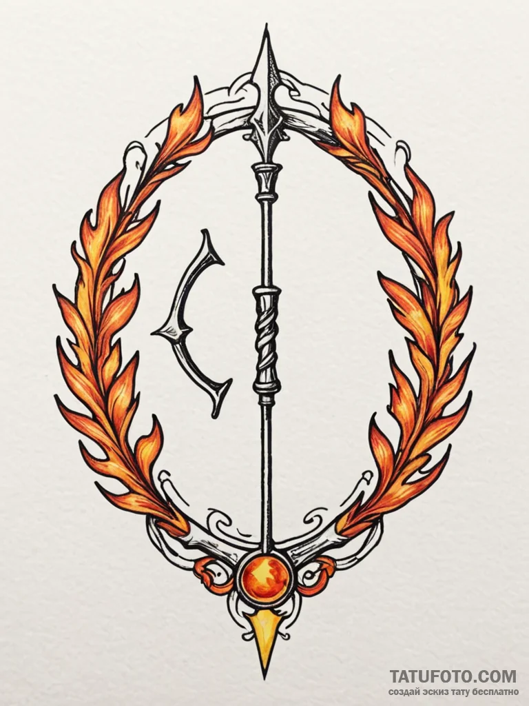 Tattoo sketch a sagittarius symbol formed by… — эскиз тату (№1752744059_0, 17.07.2025 09:20) — Tatufoto.com