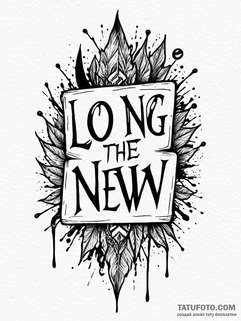 A neo-traditional tattoo of the «long live th… — эскиз тату (№1752745597_0, 17.07.2025 09:46) — Tatufoto.com