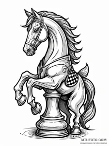Tattoo sketch a knight's chess piece (horse),... - эскиз тату (№1752745754_0, 17.07.2025 09:49) — Tatufoto.com