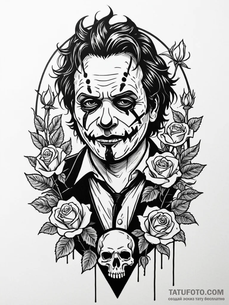 A sketch of leatherface from the texas chains… — эскиз тату (№1752745831_0, 17.07.2025 09:50) — Tatufoto.com