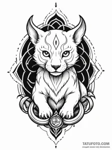 A neo-traditional tattoo of a character and t... - эскиз тату (№1752745987_0, 17.07.2025 09:53) — Tatufoto.com