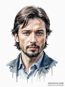 A watercolor sketch of the main character fro... - эскиз тату (№1752747624_0, 17.07.2025 10:20) — Tatufoto.com