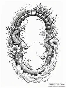 Tattoo design two distant islands connected b... - эскиз тату (№1752748090_0, 17.07.2025 10:28) — Tatufoto.com