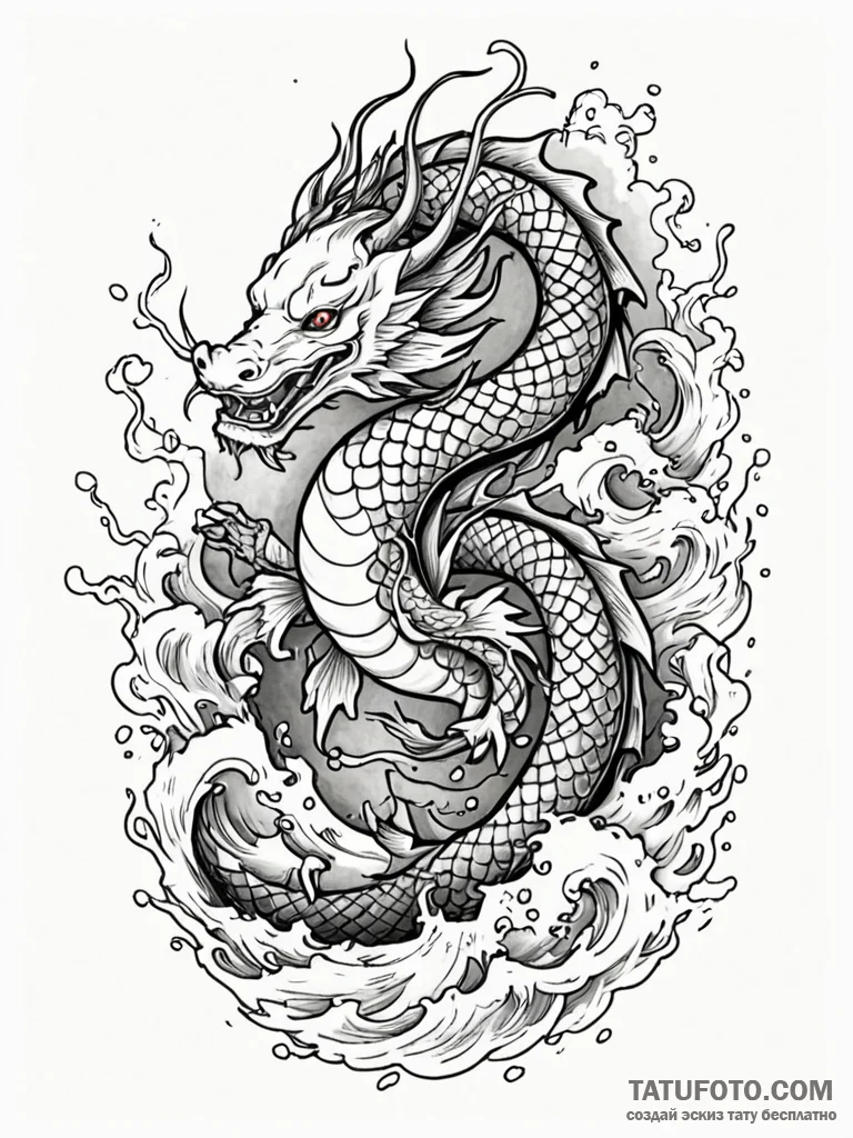Tattoo design an abstract representation of t... - эскиз тату (№1752748168_0, 17.07.2025 10:29) — Tatufoto.com