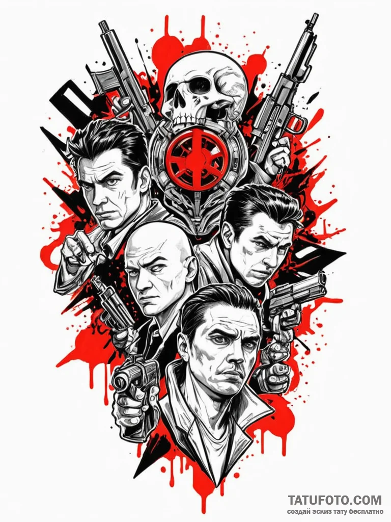 (проход 3: криминал, триллер и sci-fi), tatto... - эскиз тату (№1752748869_0, 17.07.2025 10:41) — Tatufoto.com