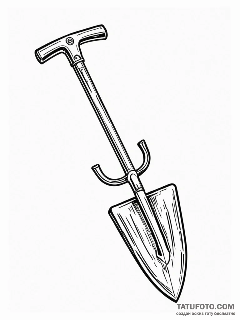 Tattoo design a generic military shovel or en... - эскиз тату (№1752749024_0, 17.07.2025 10:43) — Tatufoto.com