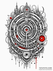 Tattoo sketch a labyrinth where the center is... - эскиз тату (№1752750574_0, 17.07.2025 11:09) — Tatufoto.com