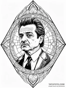 A sketch of the "funny how?" scene with joe p... - эскиз тату (№1752750726_0, 17.07.2025 11:12) — Tatufoto.com
