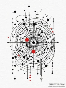 Morse code, artistic tattoo sketch, on a clea... - эскиз тату (№1752751527_0, 17.07.2025 11:25) — Tatufoto.com