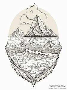 The stark beauty of icebergs floating in a ca... - эскиз тату (№1752751608_0, 17.07.2025 11:26) — Tatufoto.com
