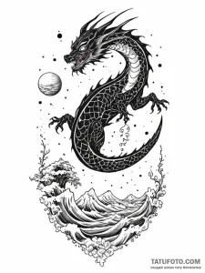 Tattoo design an alien creature's silhouette... - эскиз тату (№1752751688_0, 17.07.2025 11:28) — Tatufoto.com