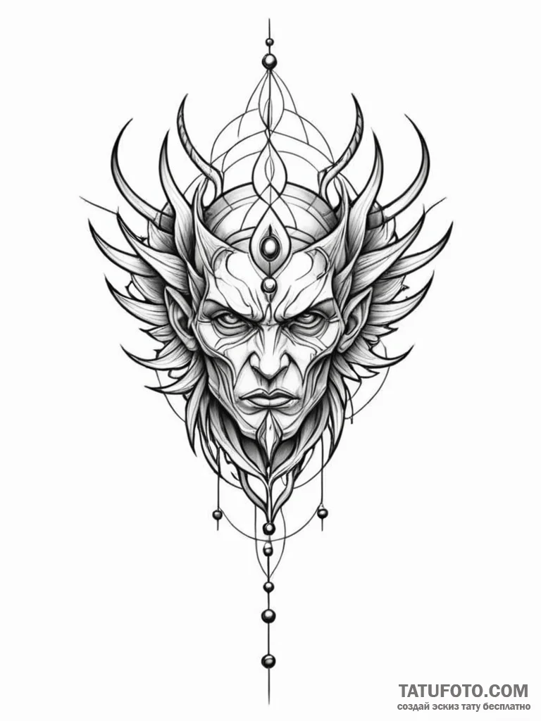 Tattoo sketch a blueprint of a strong, well-d... - эскиз тату (№1752753684_0, 17.07.2025 12:01) — Tatufoto.com