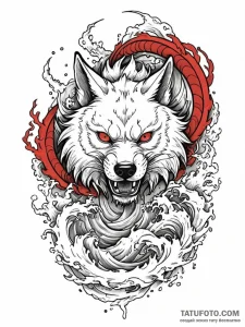 Tattoo sketch a fenrir wolf, breaking free fr... - эскиз тату (№1752754429_0, 17.07.2025 12:13) — Tatufoto.com