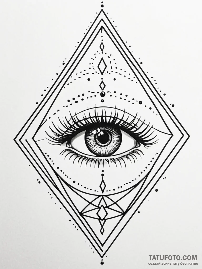 Tattoo design a powerful and serene eye, conv… — эскиз тату (№1752755594_0, 17.07.2025 12:33) — Tatufoto.com