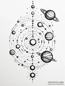A dotwork tattoo of the galaxy map with key p... - эскиз тату (№1752757112_0, 17.07.2025 12:58) — Tatufoto.com