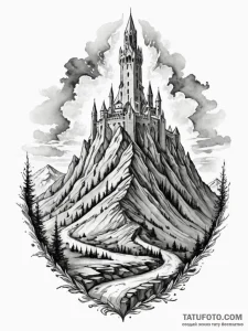 A watercolor tattoo of the lighting of the be... - эскиз тату (№1752758073_0, 17.07.2025 13:14) — Tatufoto.com