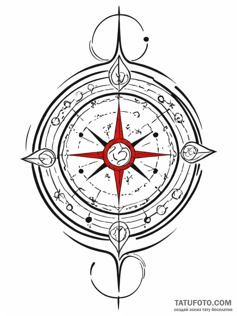 Tattoo design an abstract representation of t... - эскиз тату (№1752758875_0, 17.07.2025 13:27) — Tatufoto.com