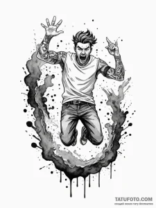 Tattoo design a retro game character's iconic... - эскиз тату (№1752759833_0, 17.07.2025 13:43) — Tatufoto.com